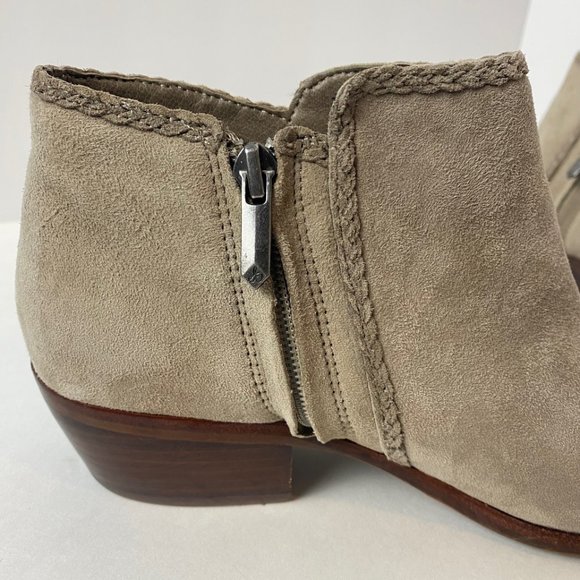SAM EDELMAN Paige Suede Leather Fringe Ankle Booties with Braid Detail S… - Picture 10 of 14